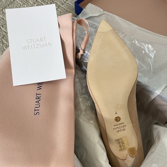 Stuart Weitzman ANNY 85 Pump, adobe suede NWT - Picture 11 of 16